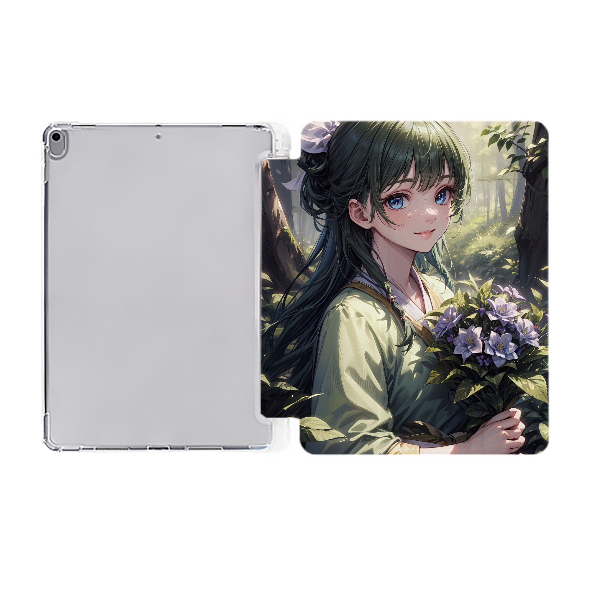 （画像用） 薬屋のひとりごと The Apothecary Diaries IPad ケース ペン収納付き 三つ折りスタンド PUレザー×シリコン 対応機種9.5/10.5/10.9インチ